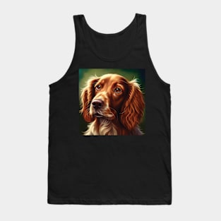 Red Cocker Spaniel Dog Art Tank Top